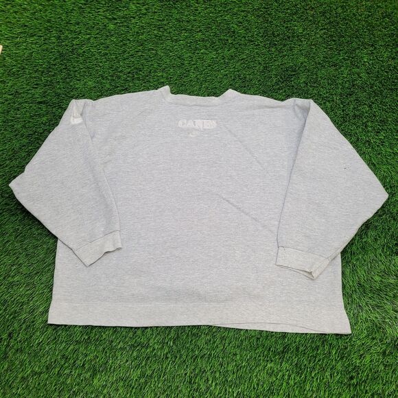 Vintage NIKE Miami Canes Sweatshirt Womens 3XL 28x24 Gray - Picture 2 of 16
